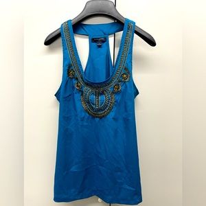 Banana Republic beaded silk tank, size small